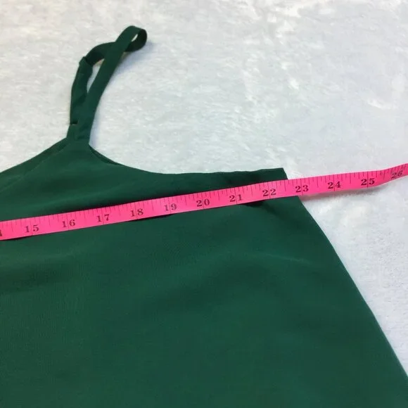 Torrid Swing Cami Tank Top Size 1X Womans Plus Green Chiffon Keyhole Lined - Picture 7 of 13